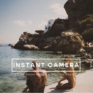 Grainy Film Lightroom Mobile & Desktop Presets, 7 Retro Vintage Cinematic 35mm Presets, Instant Camera Photography Soft Old feeling Filters