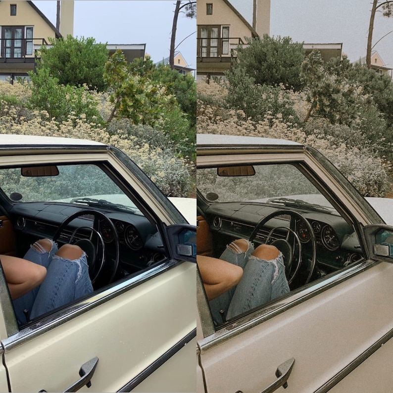 Lightroom-presets, 10 desktop en mobiel Lightroom vintage filmpresets, retro humeurig presets, korrelige rustieke presets, Instagram-reisvoorinstellingen afbeelding 4