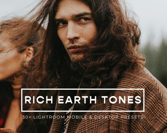 30+ Earth Tones Lightroom Presets for Mobile and Desktop, Rustic Presets, Cottage Core presets, Moody Presets, Brown Boho Instagram Presets