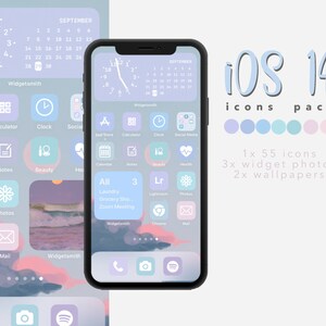 iOS 15 icons, iOS 14 icons Pastel,  Dreamy iOS icons,  App Aesthetics, Baby blue icons, lilac icons, iPhone icons, mint icons wallpaper