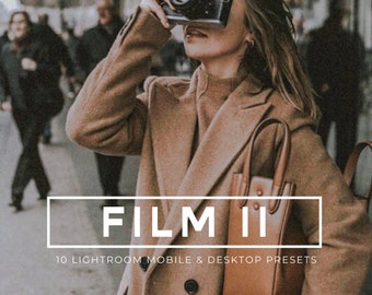 Film Lightroom Mobile & Desktop Presets, 10 Retro Vintage and Grainy Autumn Feeling, Warm n Cinematic Phtographer Presets, 35mm VSCO Filters