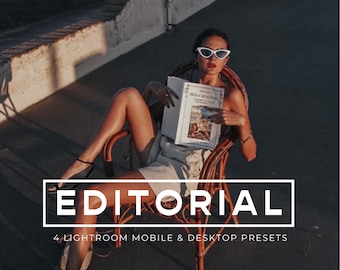 Lightroom-presets, 4 mobiele desktop-presets, portret Moody-presets, professionele selfie-presets, modieuze voorinstellingen, presets voor buitenfilms