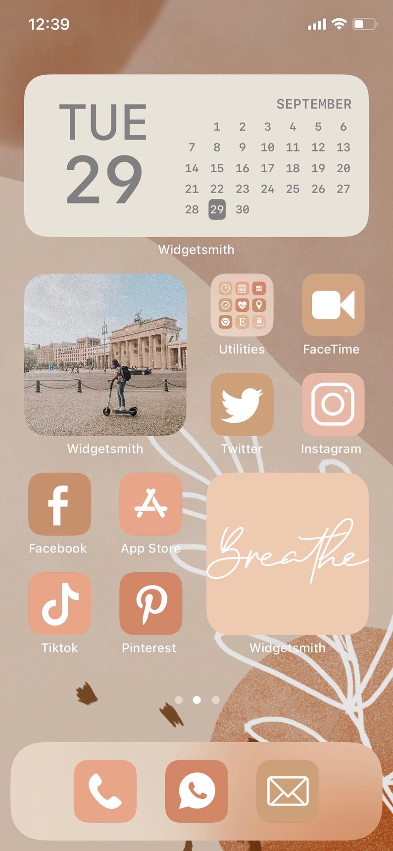 IOS 14 Icons Aesthetics Neutral Fall Tone Nude iOS 14