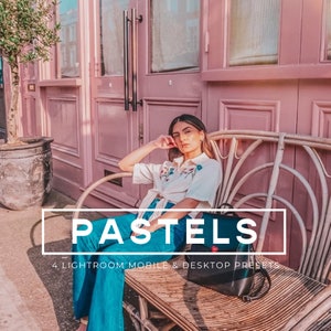 Pastel Lightroom Mobile & Desktop Presets, 4 Lightroom Presets, Soft Pink Presets, Easter Presets, Summer Spring Presets, Bright Airy Preset