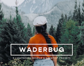 Lightroom-presets, 5 outdoor-voorinstellingen voor mobiel en desktop, natuurlijk groen, presets voor Instagram-reizen, presets voor bos, zomerpresets