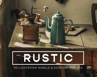 Rustikale Lightroom Presets, Warme Töne, Mobile & Desktop Filter (PDF)