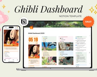 Studio Ghibli Notion Dashboard Template, Life Planner