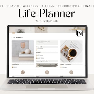 Notion Vorlage Ultimativer 2025 Notion Life Planner, Personal Digitale Notion Planner, Aesthetic Notion Organizer, Habit & Routine Tracker