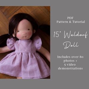 PDF Pattern & Tutorial 15 Waldorf Doll With Wefted image 1