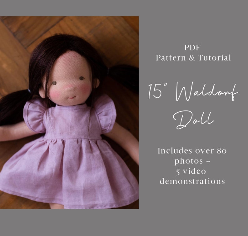 PDF Pattern & Tutorial 15 Waldorf Doll With Wefted image 1