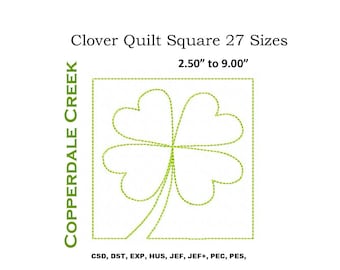Clover Quilt Embroidery Design, Clover Machine Quilting Embroidery Design, Clover Embroidery Design, Clover Embroidery, Machine Quilting