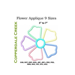Flower Applique Embroidery Design, Flower Embroidery Design, Machine Embroidery Design, Flower Applique, Applique Embroidery, Embroidery