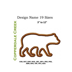 Bear Applique Embroidery Design, Embroidery Design, Bear Applique, Machine Embroidery Design, Wilderness, Forest,