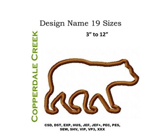 Bear Applique Embroidery Design, Embroidery Design, Bear Applique, Machine Embroidery Design, Wilderness, Forest,