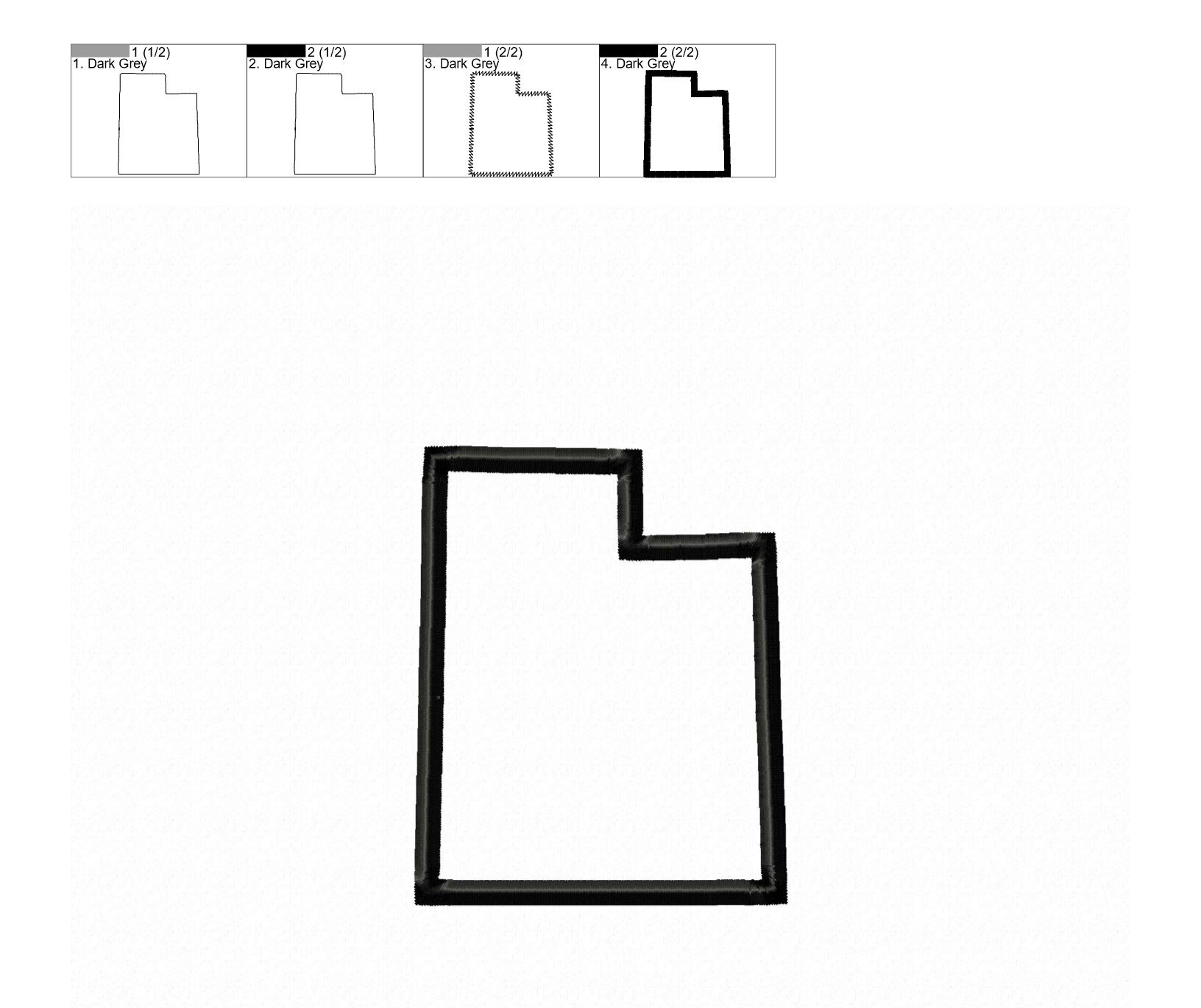 Utah Applique Machine Embroidery Design Utah Applique Etsy