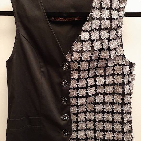 Gilet femme revalorisé argenté