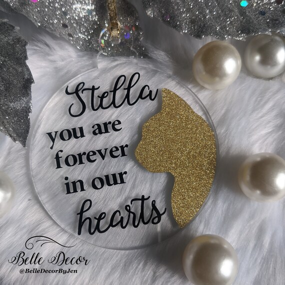 Custom Pet Memorial Ornament | Cat Ornament | Dog Ornament | Pet Sympathy Gift Il_570xn