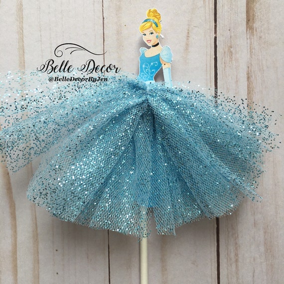 Cinderella Cake Topper / Cindrella Treat Topper (10 pack) / Cinderella Candy Apple Topper (10 pack) Il_570xn