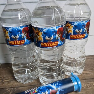DIGITAL Printable File Sonic Water Bottle Labels for 500ml Bottles ...