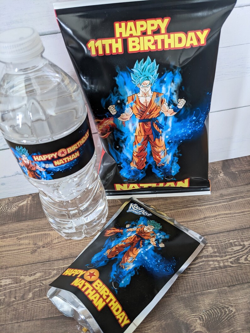 DIGITAL Printable File Dragon Ball Z Inspired Chip Bags Etsy Canada