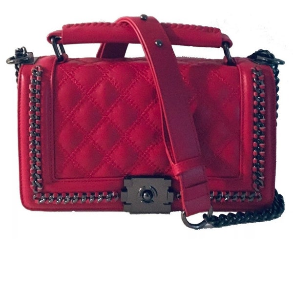 Ellegant Red Purse, Stylish for All Occasions, Luxury and Designer Trendy Style Accessory