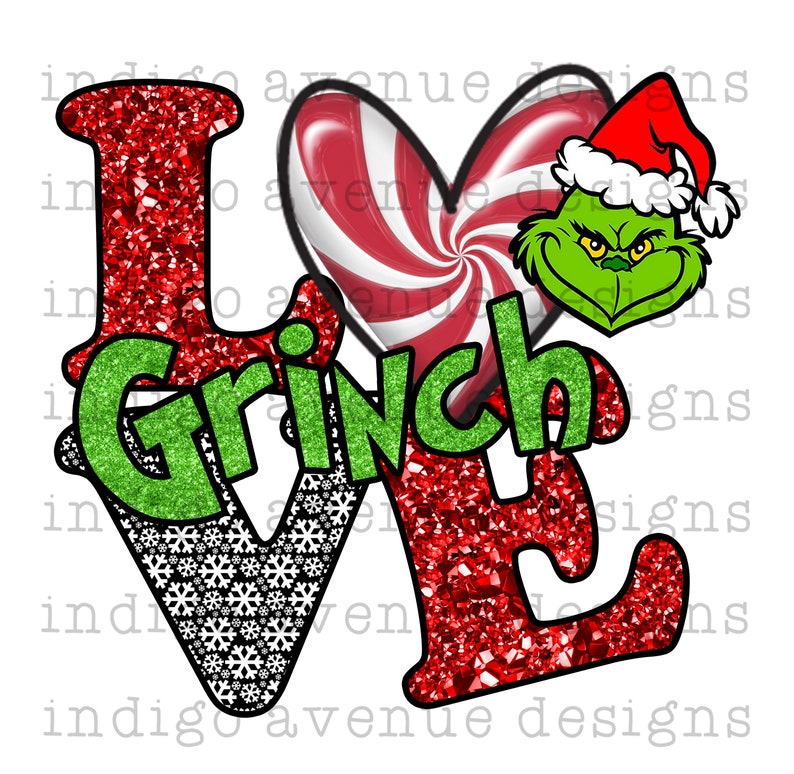 Download Love Grinch PNG Instant Download Sublimation print Clip | Etsy
