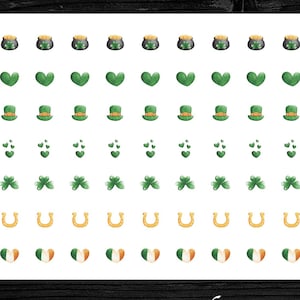 Autocollants ronds de la Saint-Patrick de 0,50 po. | 77 autocollants par feuille | Très petits pour économiser de l'espace sur votre carte postale | Envoyez des cartes postales Happy Mail