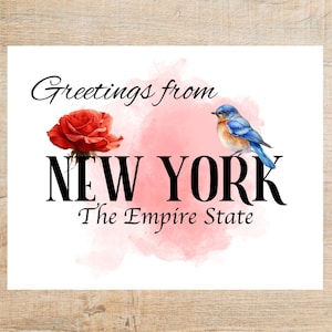 Saluti da New York Cartolina / 1 cartolina o biglietto / Cartoncino spesso / Ideale per lo scambio di cartoline o per inviare posta felice!