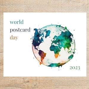 World Postcard Day 2023 Postcard | 1 Postcard | Thick Cardstock | Celebrate World Postcard Day in style with my original design postcards!
