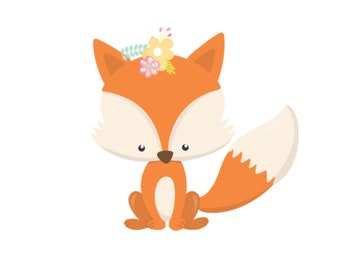 Spring Fox Circle Stickers | 10 Stickers per sheet | 1.5" Circles | Great for decorating your envelopes, postcards, and stationery paper!