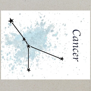 Cancer Zodiac Postcard | 1 Postcard | 130 Thick Cardstock | zodiac sign cancer postcards