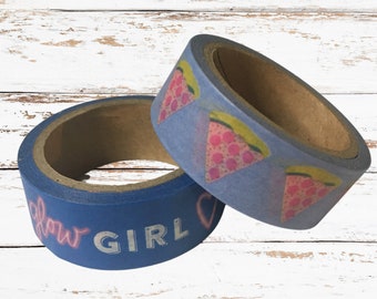 Girl Time Washi Tape | Set of 2 rolls of washi tape | you glow girl pizza