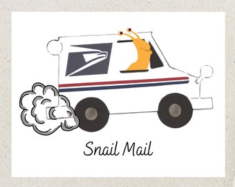Snail Mail Postcard Set | 4 Postcards | 130 Thick Cardstock