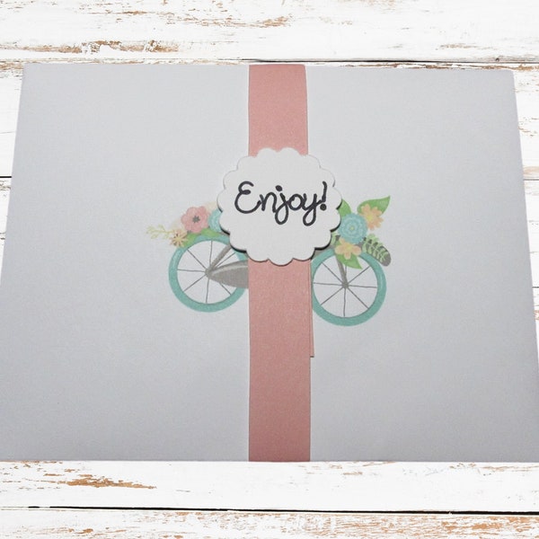 Bicycle Fun Acrylic Sticker Pack - 15 + Stickers - Reusable Mini Envelope (MiniLope) - Pen Pal Goodies and Supplies
