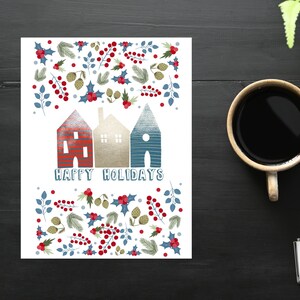 postale pour les fêtes de Noël | 1 carte postale | Papier cartonné épais | Pour envoyer une carte postale à un ami