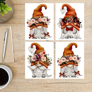 Ensemble de cartes postales floral printanier | 4 cartes postales | Papier cartonné épais 130 | Pour envoyer une carte postale à un ami