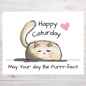 Cartolina di buon compleanno con gatto / 1 cartolina / Cartoncino spesso / Per inviare una cartolina a un amico