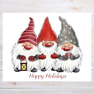 Wichtel Weihnachten Postkarte | 1 Postkarte | Dicker Karton | Zum Versenden einer Postkarte an einen Freund