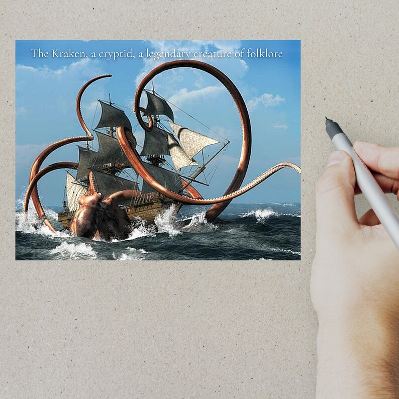 Cryptids Creature Postcard Set, Legendary Folklore | 4 Postcards | 130 ...