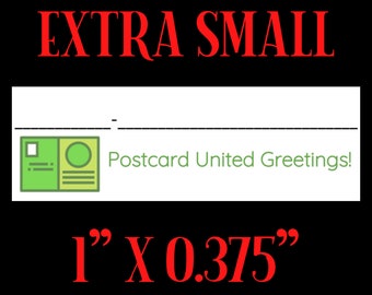 Extra Small Postcard ID Stickers | 77 stickers per sheet | Very Small to save space on your postcard | snail mail happy mail postcards