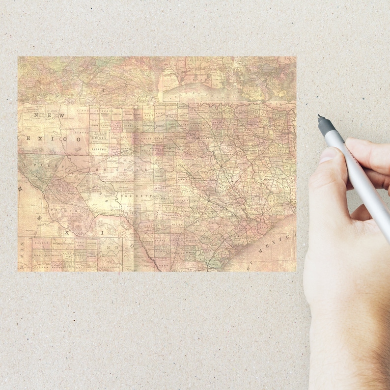 4 Postcards Vintage Maps Postcard Set For sending a postcard to a friend 130 Thick Cardstock family member