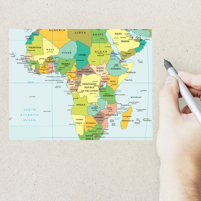 For sending a postcard to a friend family member Country Maps Postcard Set 130 Thick Cardstock 4 Postcards