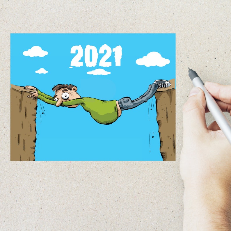 2021 Funny Postcard Set 4 Postcards 130 Thick Cardstock