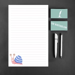 Juego de papelería Snail / 10 hojas y 5 sobres / 8,5 X 5,5 hojas + sobres a juego / Para escribir cartas y notas
