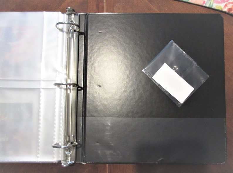 3 Ring Postcard Organizer/binder Black 20 Pages 24 Etsy