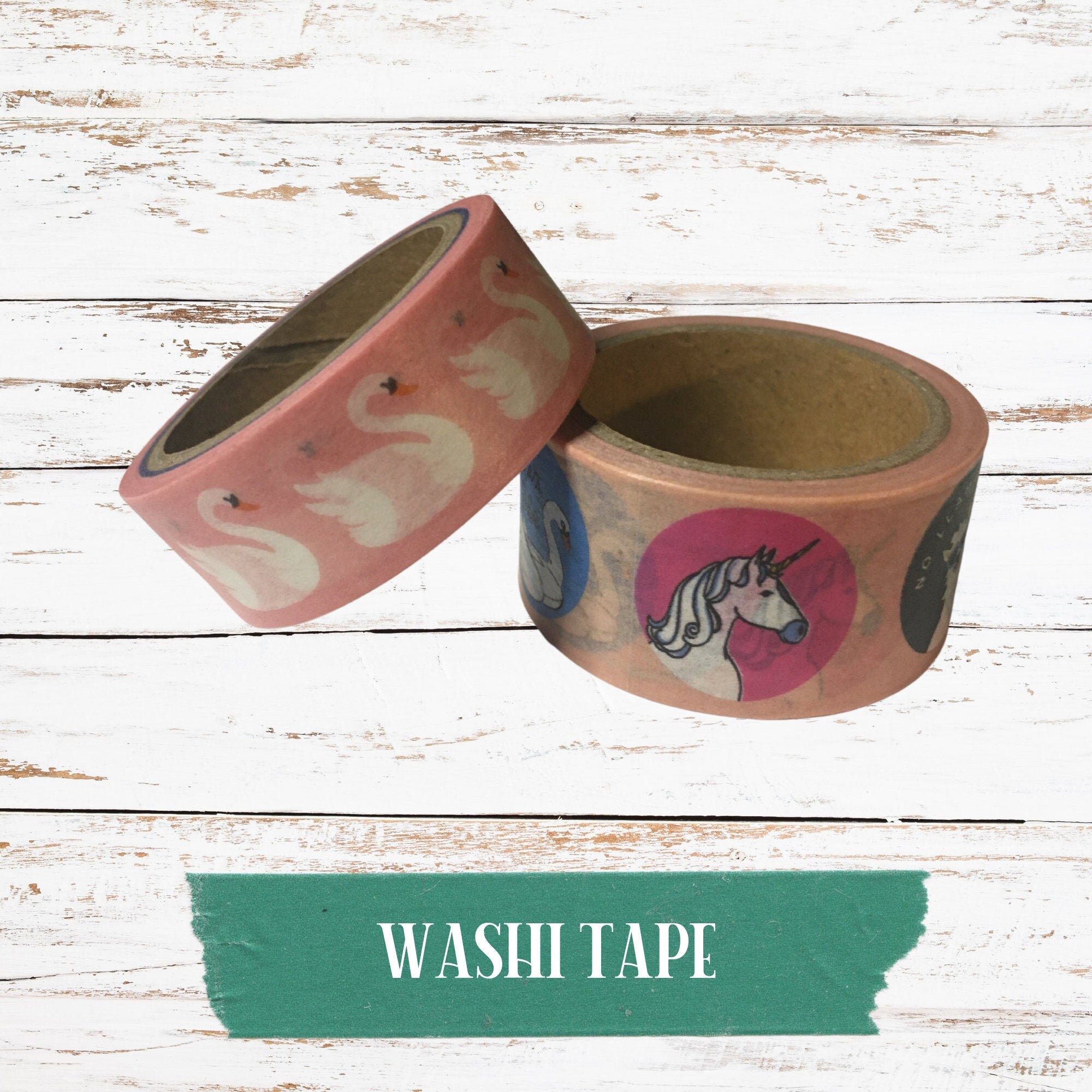 Washi Tape Set: Choose 5 Colourful Animal Washi Tapes. Cute
