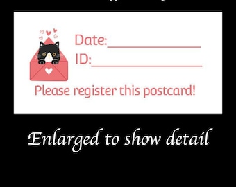 Medium Envelope Cat Postcard Stickers | 48 stickers per sheet | Small to save space on your postcard | snail mail happy mail postcards date