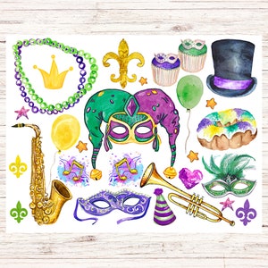 postale de mardi gras | 1 carte postale | Papier cartonné épais | Pour envoyer une carte postale à un ami