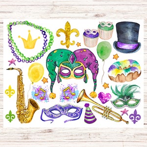 Mardi Gras Postcard | 1 Postcard | Thick Cardstock | For sending a postcard to a friend