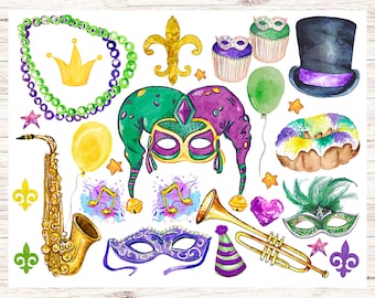 Mardi Gras Postcard | 1 Postcard | Thick Cardstock | For sending a postcard to a friend